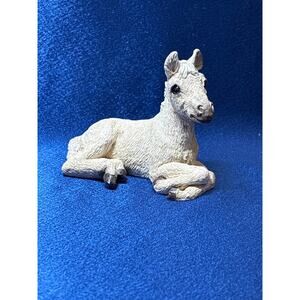 Vintage United Design Stone Critter Colt Laying Down Figurine